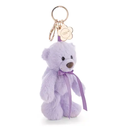 Schlüsselanhänger Bär Finni lila 13cm schlenkernd