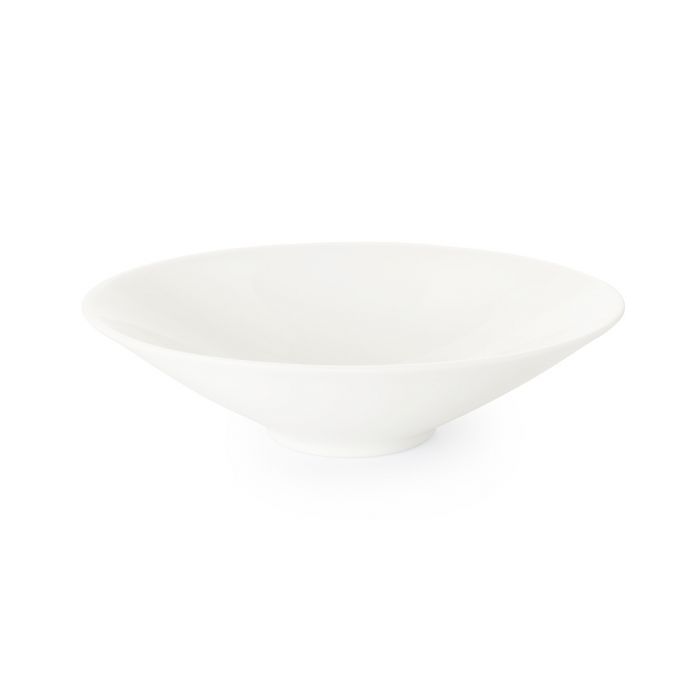 Dies ist eine ovale Dip-Schale mit 13,5 cm Durchmesser aus der Asia Line in Weiß. Das Produkt besteht aus Fine Bone Porzellan.