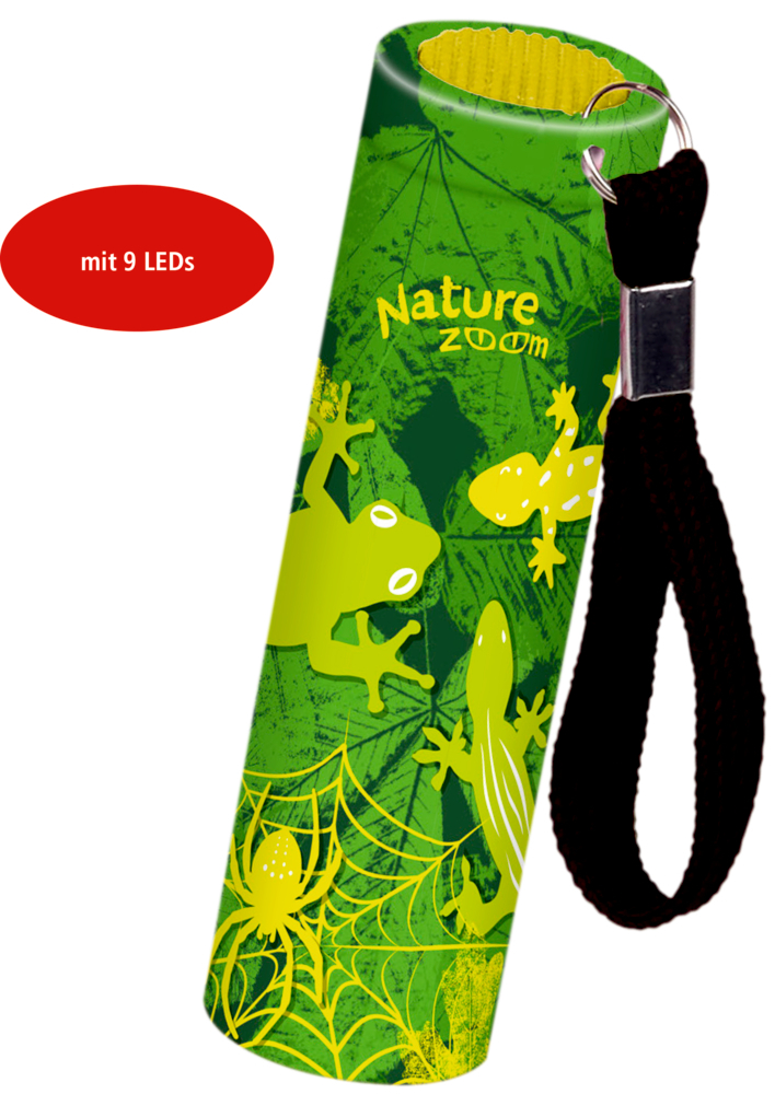 Hier ist die 'Nature Zoom - Kleine Taschenlampe' abgebildet. Die Taschenlampe ist kompakt und leicht mitzunehmen.