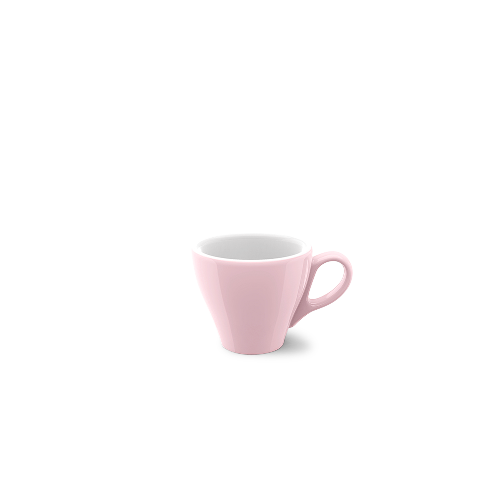 Hier ist eine Espresso Obertasse Classico mit 0,09 l Volumen in zartrosa. Die Tasse stammt aus der Solid Color Reihe.
