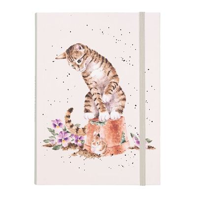 Das Bild zeigt das Flexi-Notizbuch Katze B6 'Hide and Squeak'. Das Notizbuch hat ein niedliches Katzenmotiv auf dem Cover.