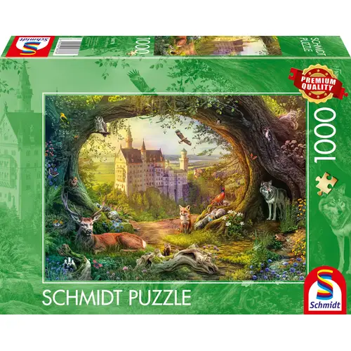 Märchenschloss und Waldzauber - Puzzle 1000 Teile