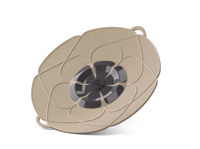 Dies ist die Kochblume L in Taupe. Das Produkt hat eine elegante taupefarbene Oberfläche.