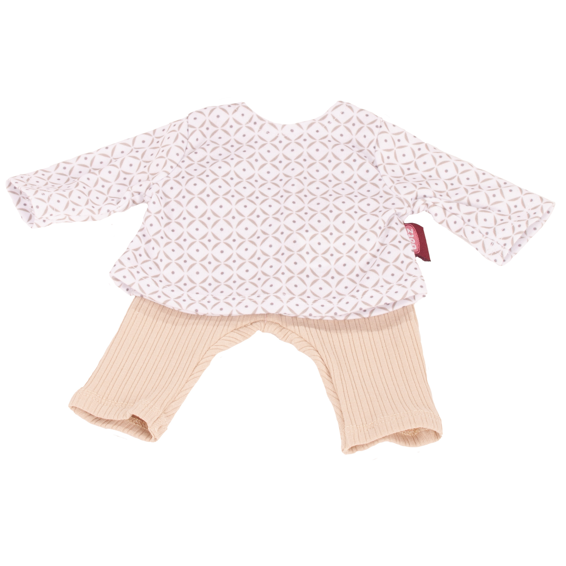 Das Bild zeigt eine Babykombi in Beige. Das Produkt ist für eine Babypuppe geeignet.