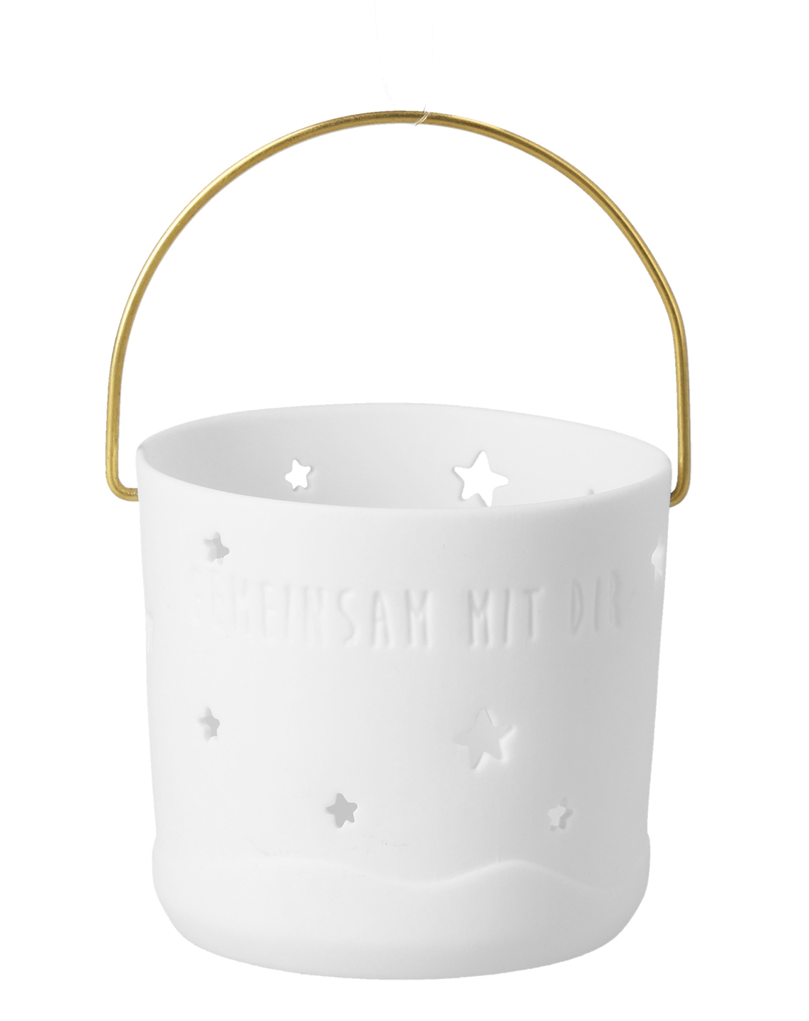 Das Bild zeigt eine Geschenk-Laterne mit gemeinsamem Motiv. Produktdetails fehlen.