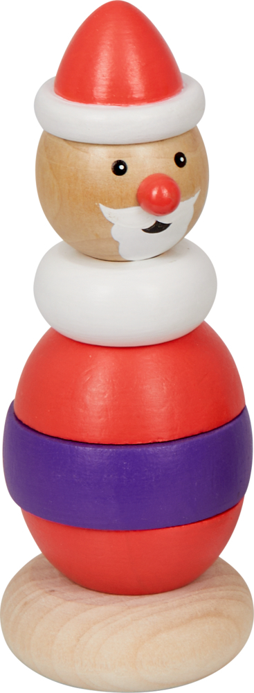 Abgebildet ist die „Winterzauber Im Weihnachtswald - Holz-Stapelfigure“. Die Holzfigur eignet sich ideal als Weihnachtsdekoration.