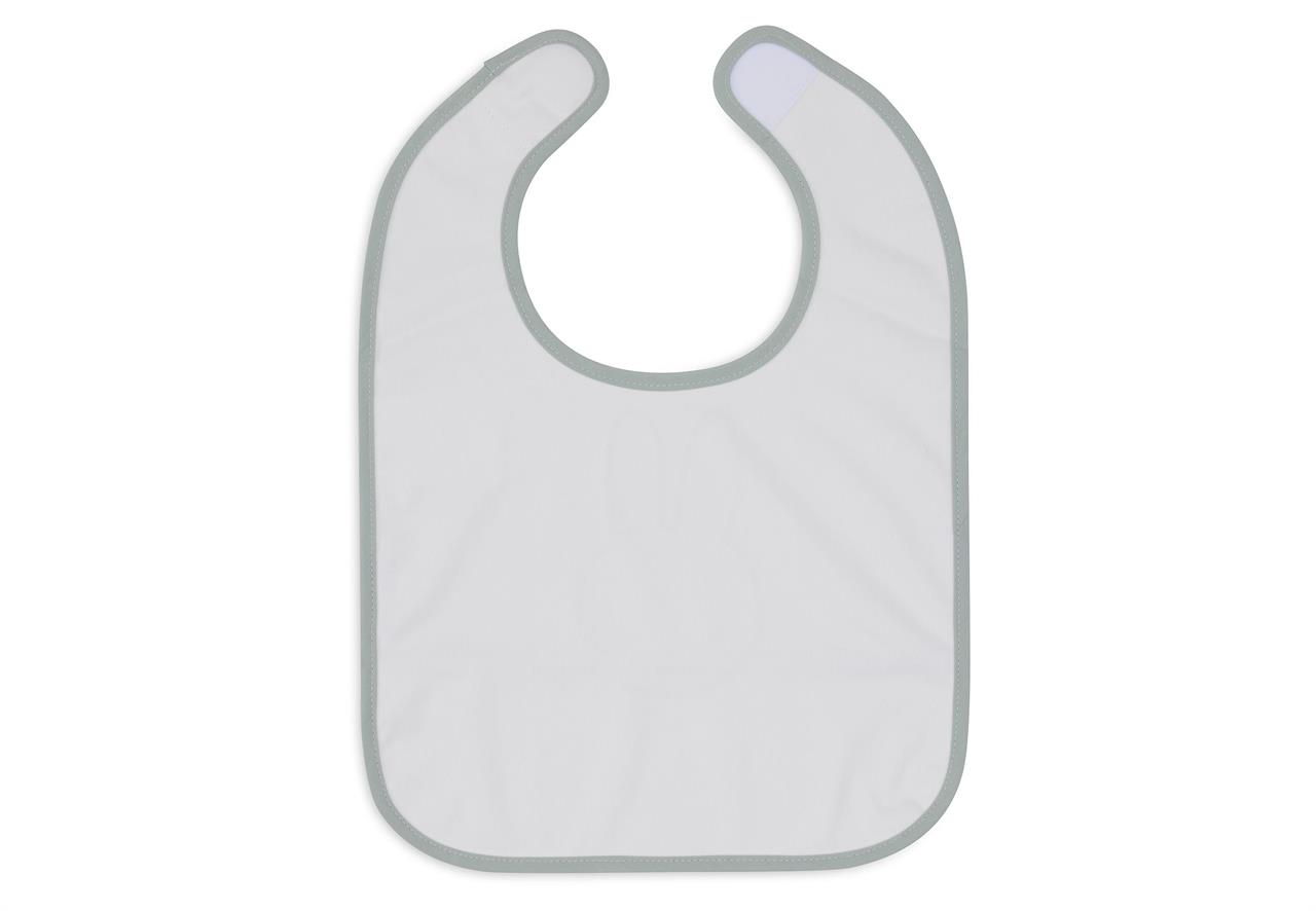 Auf dem Bild ist ein wasserdichtes Lätzchen in der Farbe Sea Green zu sehen. Es handelt sich um das Produkt "Lätzchen wasserdicht Miffy Peekaboo – Sea Green – 2 Stück".