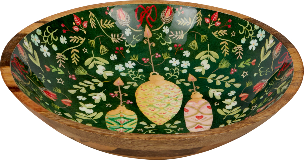 Die Holzschale - Festliche Weihnachten wird hier aus einer anderen Perspektive gezeigt. Sie verschönert jede festliche Dekoration.