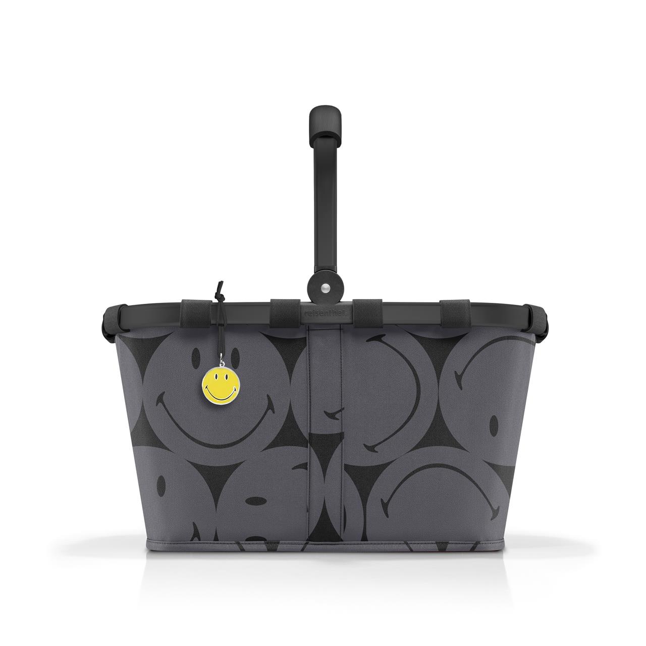 Carrybag XS Smiley grau Einkaufskorb XS in grauer Farbe mit Smiley-Motiv. Der Korb eignet sich ideal zum Einkaufen und ist kompakt gestaltet.