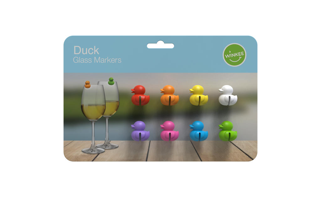 Galsmarker Quitscheente ist ein witziges Accessoire für Gläser. Die gelbe Ente sorgt für Erheiterung auf jeder Party.