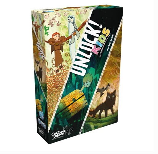 Abgebildet ist das Produkt Unlock! Kids: Irische Sagen. Es handelt sich um ein Abenteuer- und Rätselspiel für Kinder.