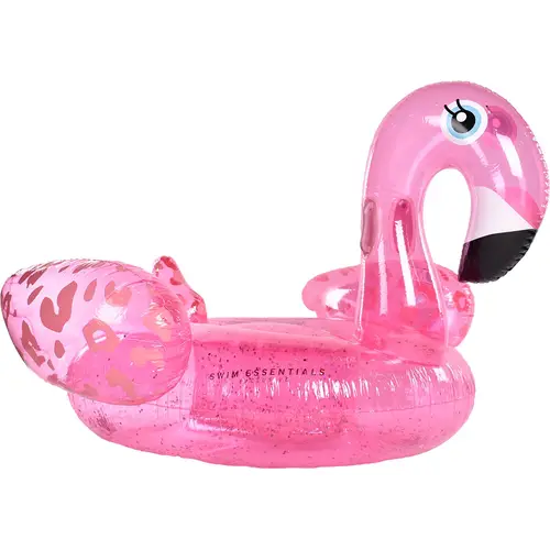 Reittier Flamingo transp. mit Giltter