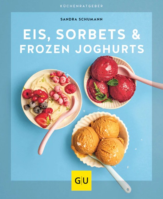 Abgebildet ist das Produkt 'Eis, Sorbets & Frozen Joghurts'. Es geht um erfrischende Eis- und Joghurtkreationen.
