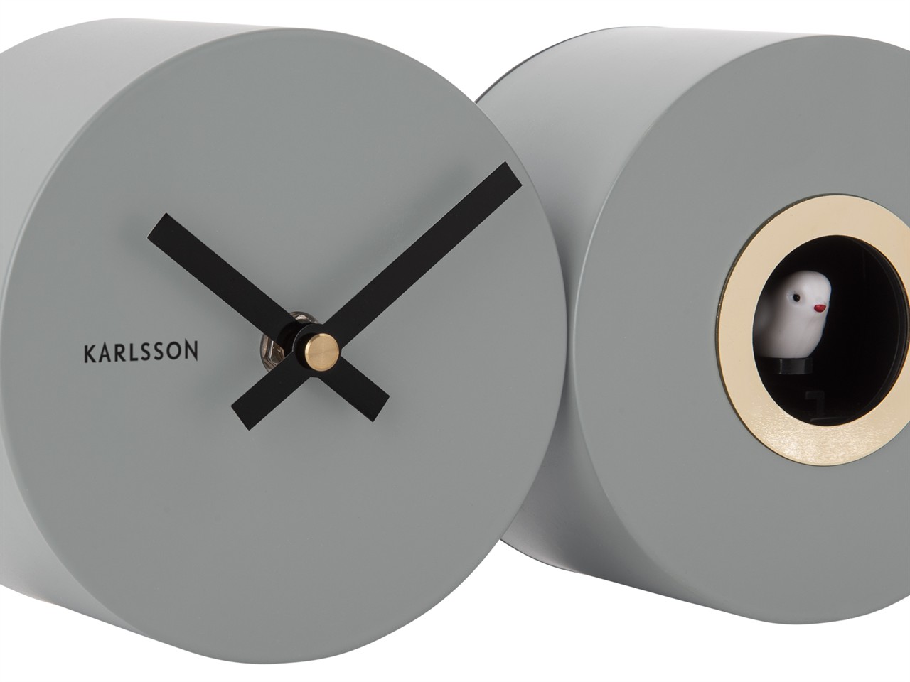 Karlsson Unisex Grau Wanduhr Duo Cuckoo - Bild 5