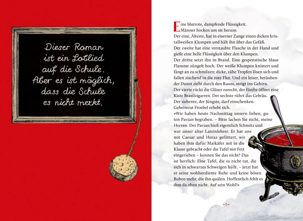 Hier sieht man die kleine Schmuckausgabe 'H. Spoerl, Die Feuer'. Das Buch ist aufwendig gestaltet und richtet sich an Liebhaber besonderer Literaturausgaben.