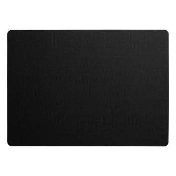 Das Bild zeigt eine rechteckige, schwarze Matte. Die Oberfläche sieht glatt und gleichmäßig aus.