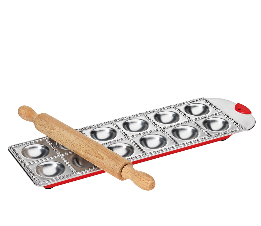 Küchenprofi Raviolibrett Pastacasa Für 12 Ravioli + Mit Holzrolle - Image 2