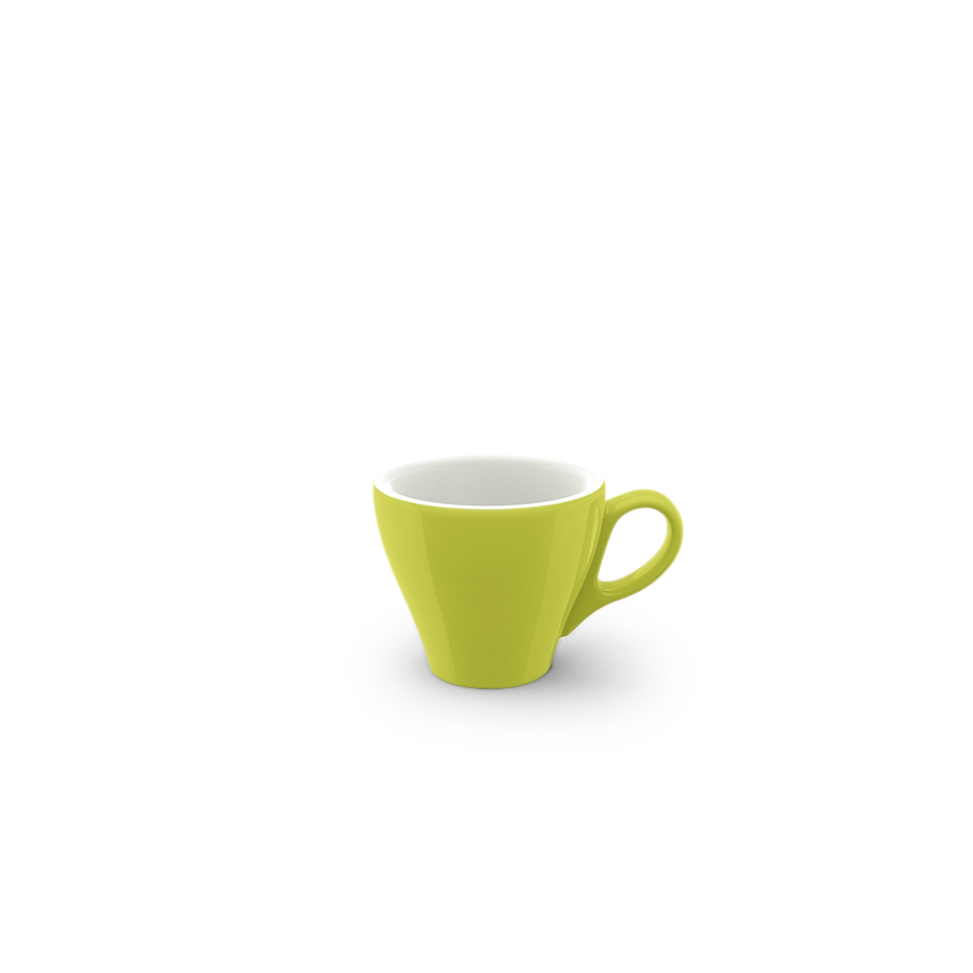 Espresso Obertasse Classico 0,09 l Limone Solid Co ist eine kleine gelbe Espressotasse. Sie eignet sich perfekt für einen Espresso am Morgen.