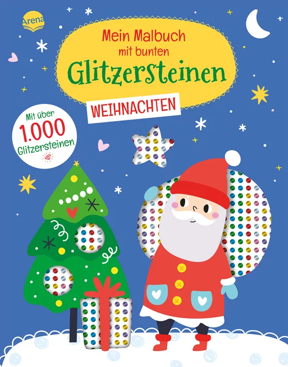 Mein Malbuch mit bunten Glitzersteinen - Weihnacht