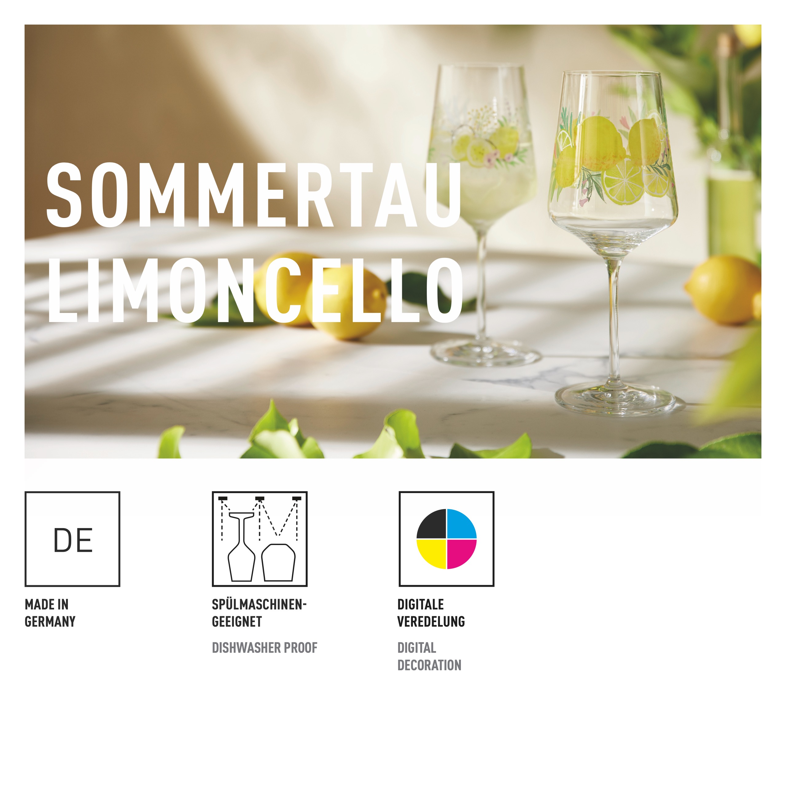 Das PROM Sommertau Limoncello 2er-Set F25 wird hier präsentiert. Das Set steht für sommerlichen Genuss.