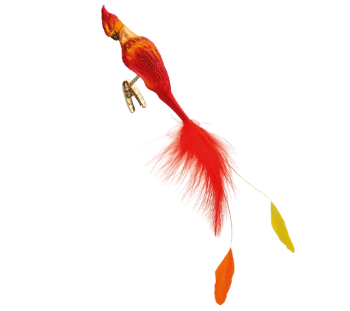 Der Phoenix mit einer Größe von 13 cm ist in leuchtenden Farben dargestellt. Das Produkt zeigt den mythischen Vogel ausführlich.
