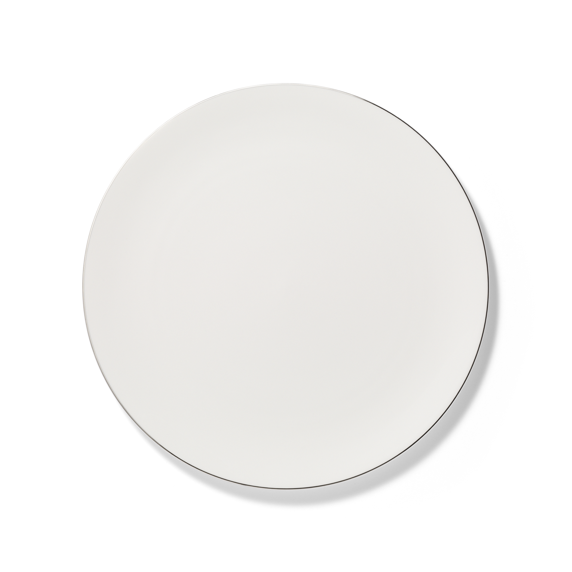 Dies ist ein flacher Teller mit 28 cm Durchmesser aus der Platin Line Pure Fine Bone China Kollektion. Der Teller wirkt modern und hochwertig durch seine glänzende Oberfläche.