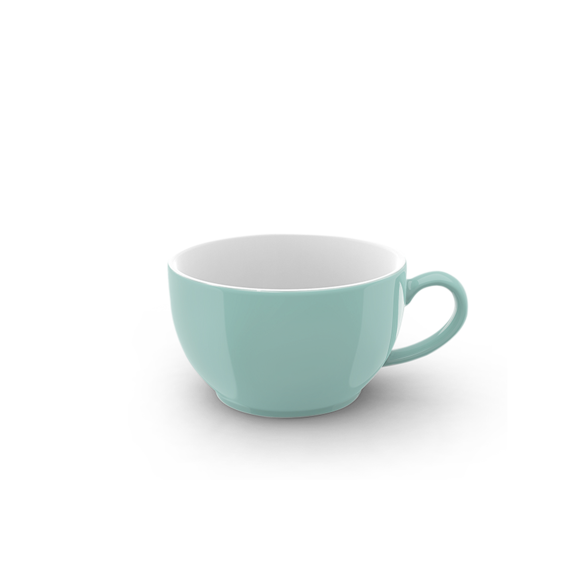 Kaffee Obertasse mit einem Fassungsvermögen von 0,25 l in Türkis Solid Color. Die Tasse eignet sich perfekt für den Genuss von Kaffee.