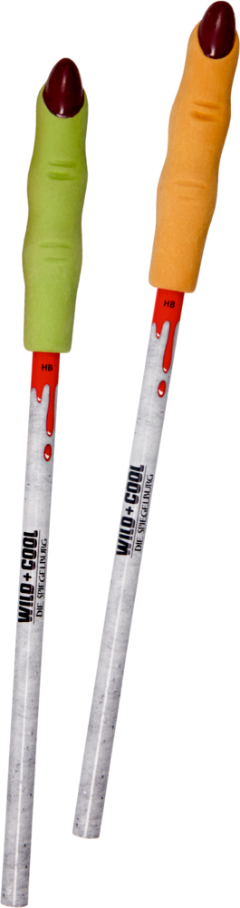 Hier wird der Wild & Cool - Bleistift mit Radier-Topper Hexenfin gezeigt. Das Produkt zeigt einen besonderen Radierer als Topper.