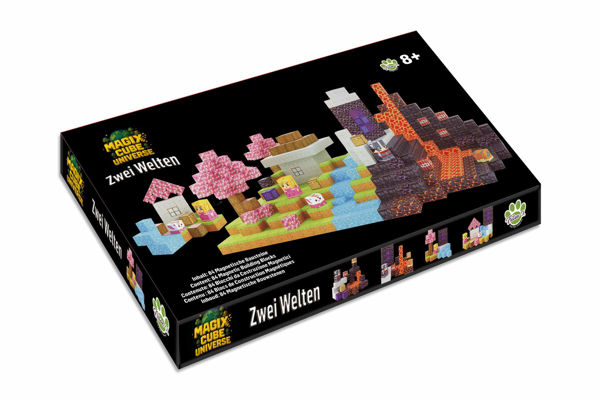 Dieses Bild stellt das MagiX Cube Universe - Zwei Welten, 84-teilig, dar. Das Set lädt Kinder zum Entdecken und Bauen ein.
