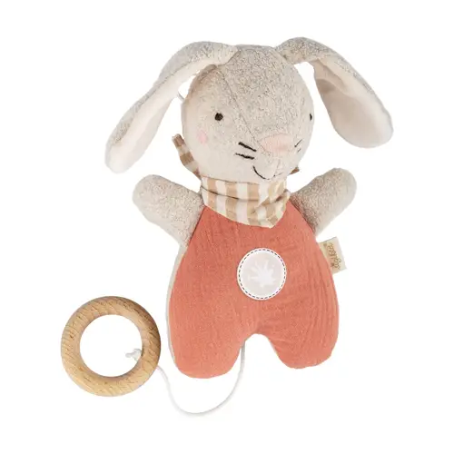 Musselin Spieluhr Hase
