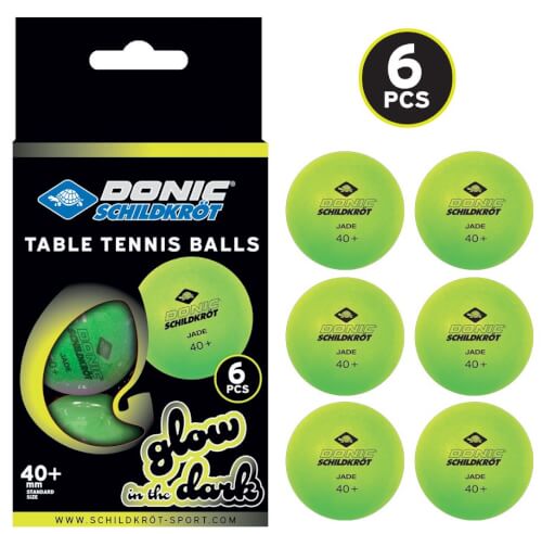 Schildkröt Tischtennisball "Glow In The Dark", 6 Hellgrüne, Fluoreszierende Bälle - Image 12