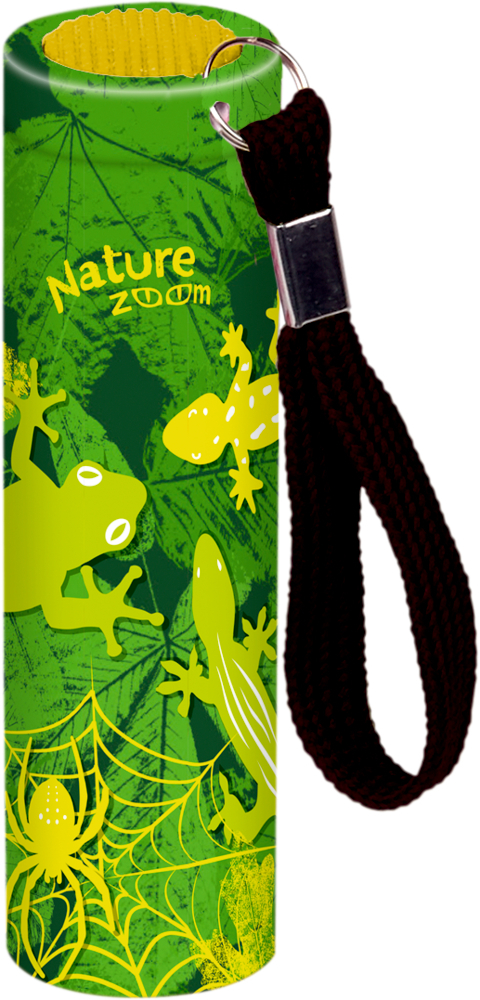 Zu sehen ist das Produkt 'Nature Zoom - Kleine Taschenlampe'. Diese kleine Taschenlampe ist praktisch für unterwegs.