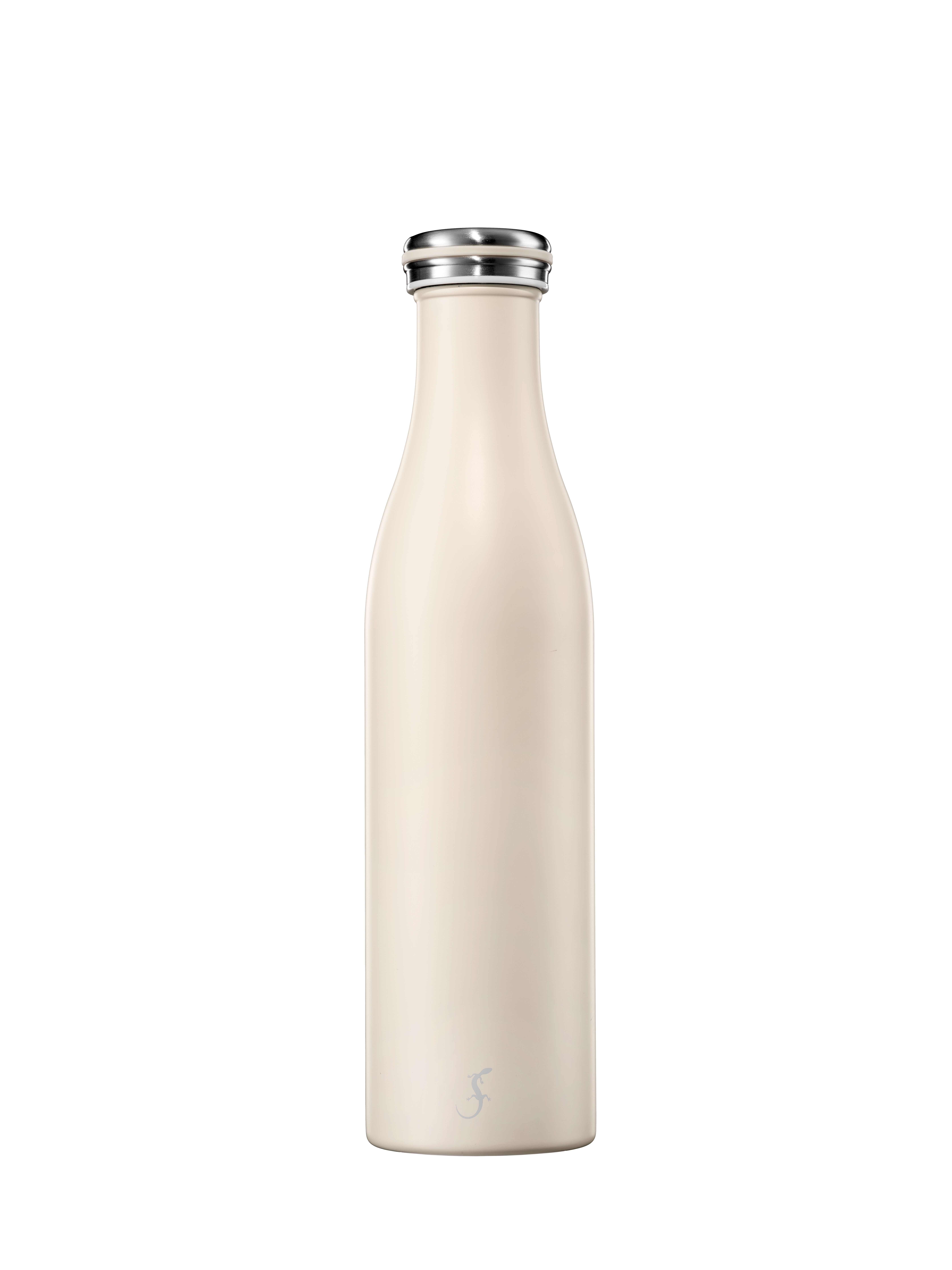 Zu sehen ist die Isolier-Flasche Edelstahl 0,75l in Ivory. Sie ist perfekt, um größere Mengen an Getränken isoliert zu transportieren.