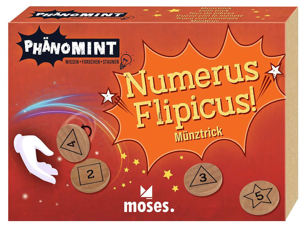 Das Bild zeigt das Produkt 'Phänomint Numerus Flipicus!'. Es ist vermutlich die Verpackung oder das Cover des Artikels.