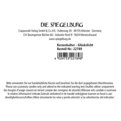 Kerzenhalter - Glückslicht - Viel Glück