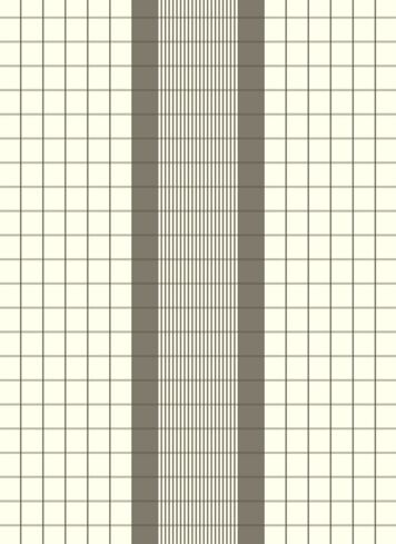Das Bild zeigt ein Geschirrtuch mit kariertem Muster in Taupe und einem breiten Mittelstreifen. Das Tuch besteht aus 50 % Leinen und 50 % recycelter Baumwolle.