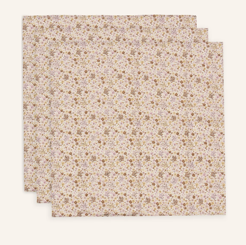 Das ist ein Spucktuch Hydrophil 70x70cm aus der Flower Fairies Serie als 3er-Pack. Die Tücher zeigen zauberhafte Feen-Motive.
