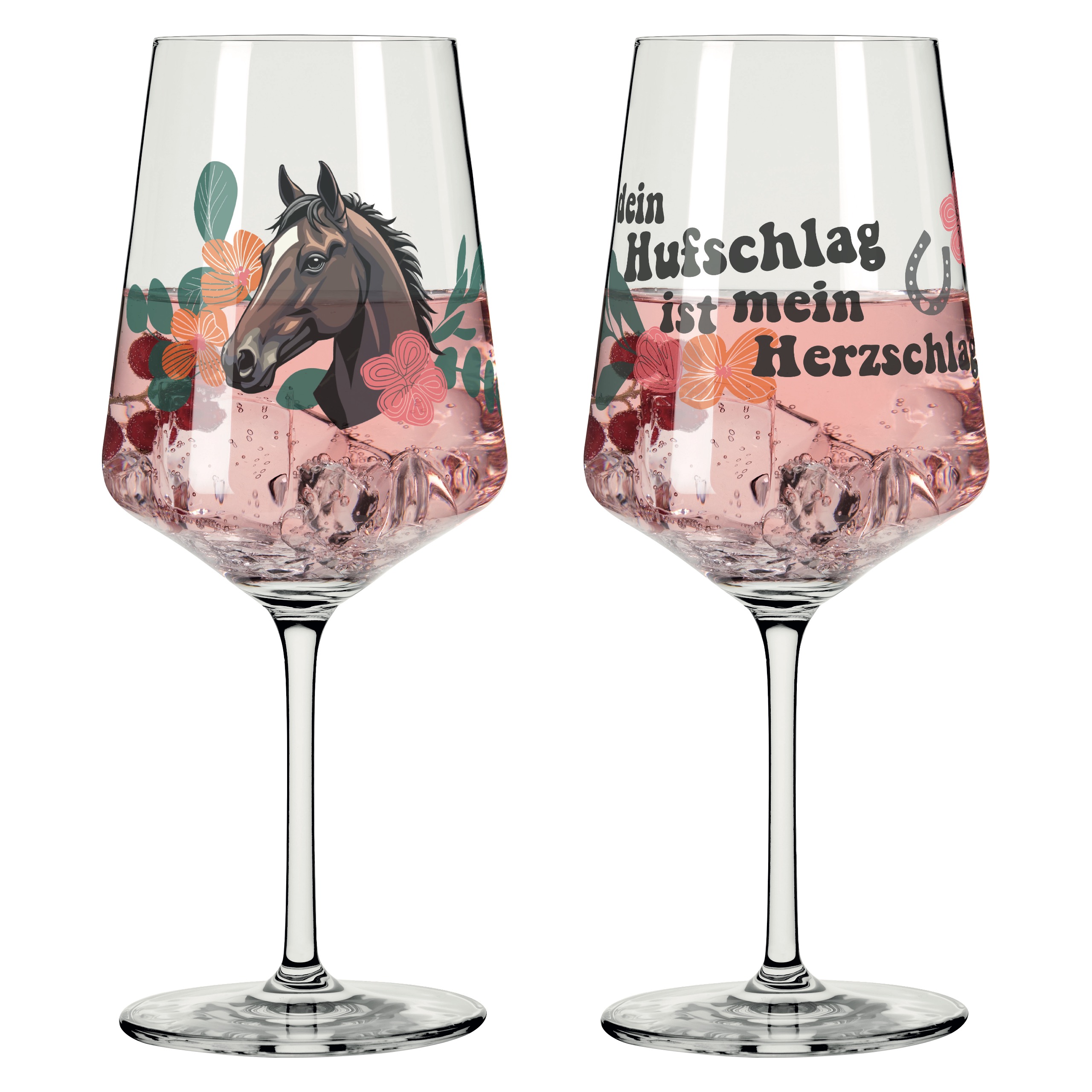 Das Reitgold Cocktail 2er Set #9 #10 Vascon F25 ist zu sehen. Es besteht aus zwei stilvollen Cocktailgläsern.