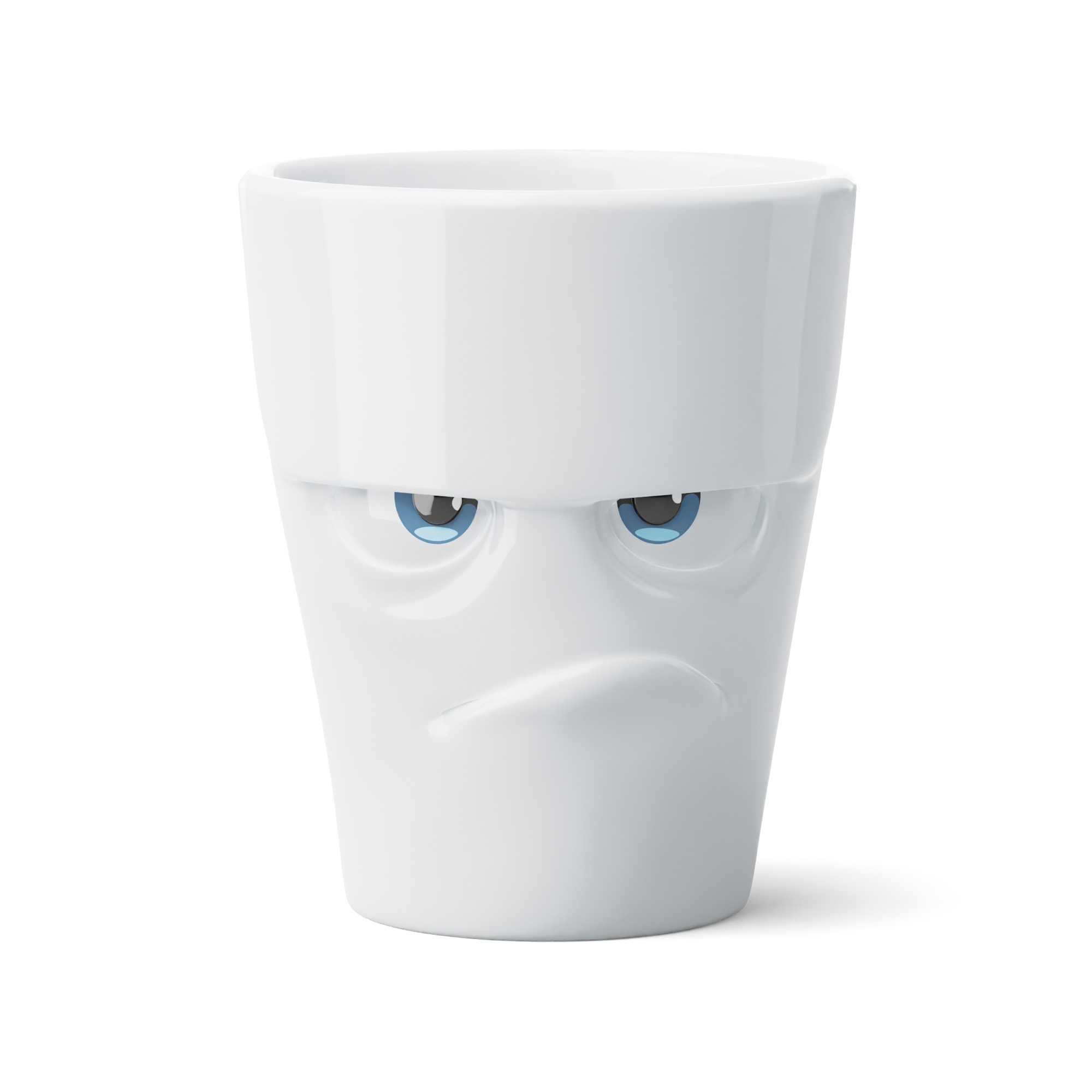 Auf dem Bild sieht man einen weißen Henkelbecher mit Grumpy Movie Edition Motiv. Der Becher wirkt humorvoll und einzigartig.