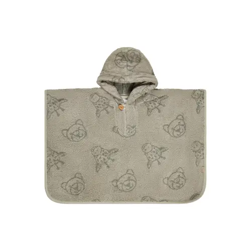 Badeponcho Löwe Leo, steingrau