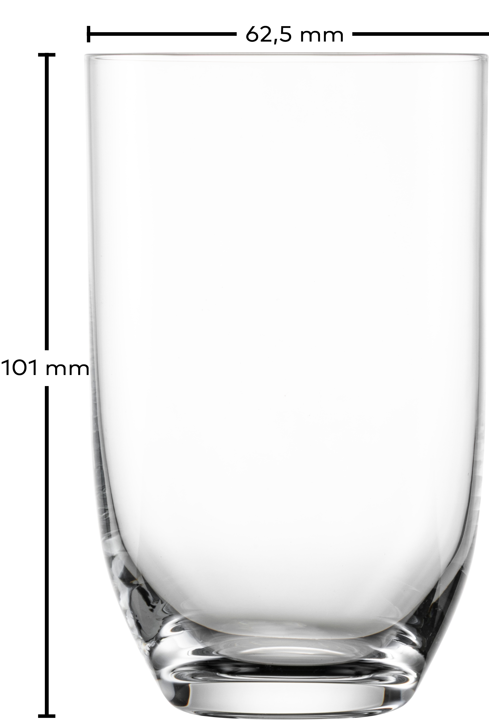 Das Foto zeigt ein Glas aus der Serie TONE. Das Glas wird von vorne präsentiert.