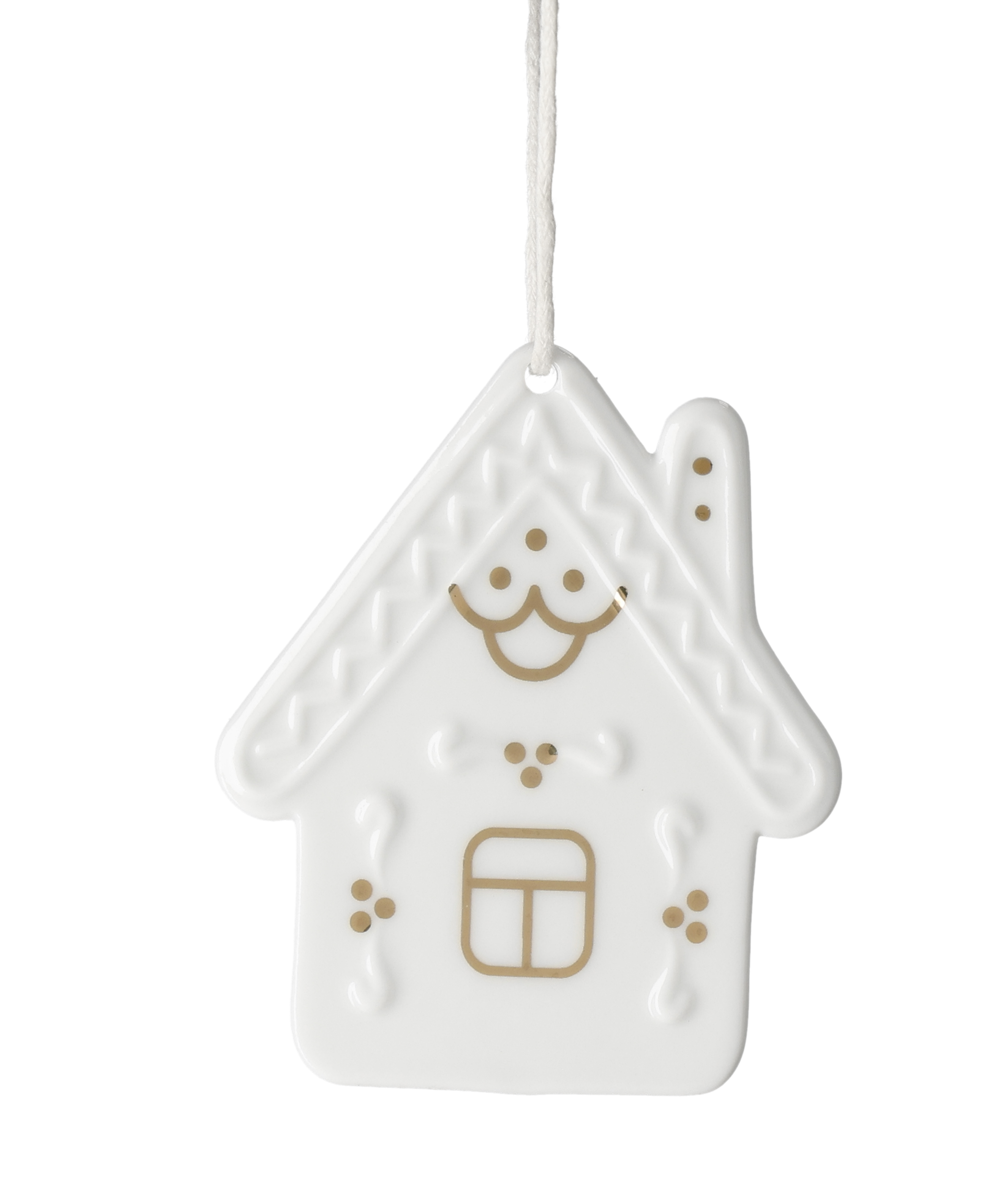 Hier ist ein Lebkuchenhausanhänger auf einem Ausstellungsständer zu sehen. Das Bild ist unter dem Dateinamen 92724_Art-F_G_Schütt-Streuartikel_Lebkuchenhausanhänger-Display_Y24_PD_V01 gespeichert.