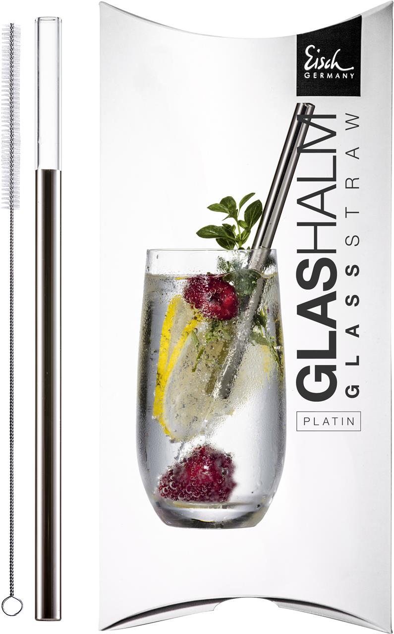 Glashalm 998/2 platin im Geschenkkarton