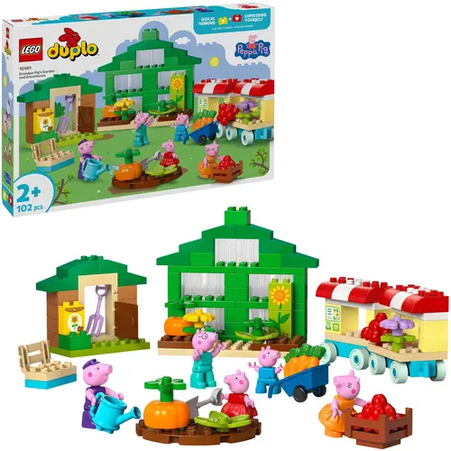 LEGO® DUPLO® Peppa Pig Opas Garten und Gewächshaus