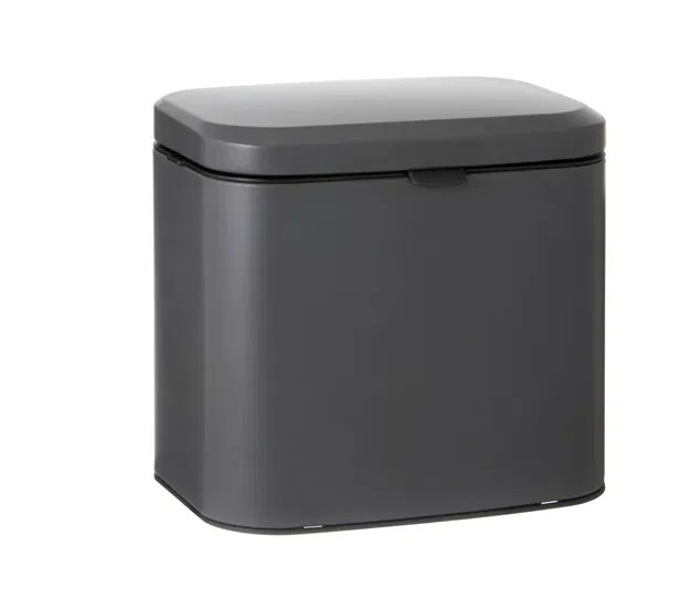 Dies ist ein Mülleimer 4l anthrazit der Serie „Essentials“. Der Eimer eignet sich ideal für kleine Abfälle im Haushalt.