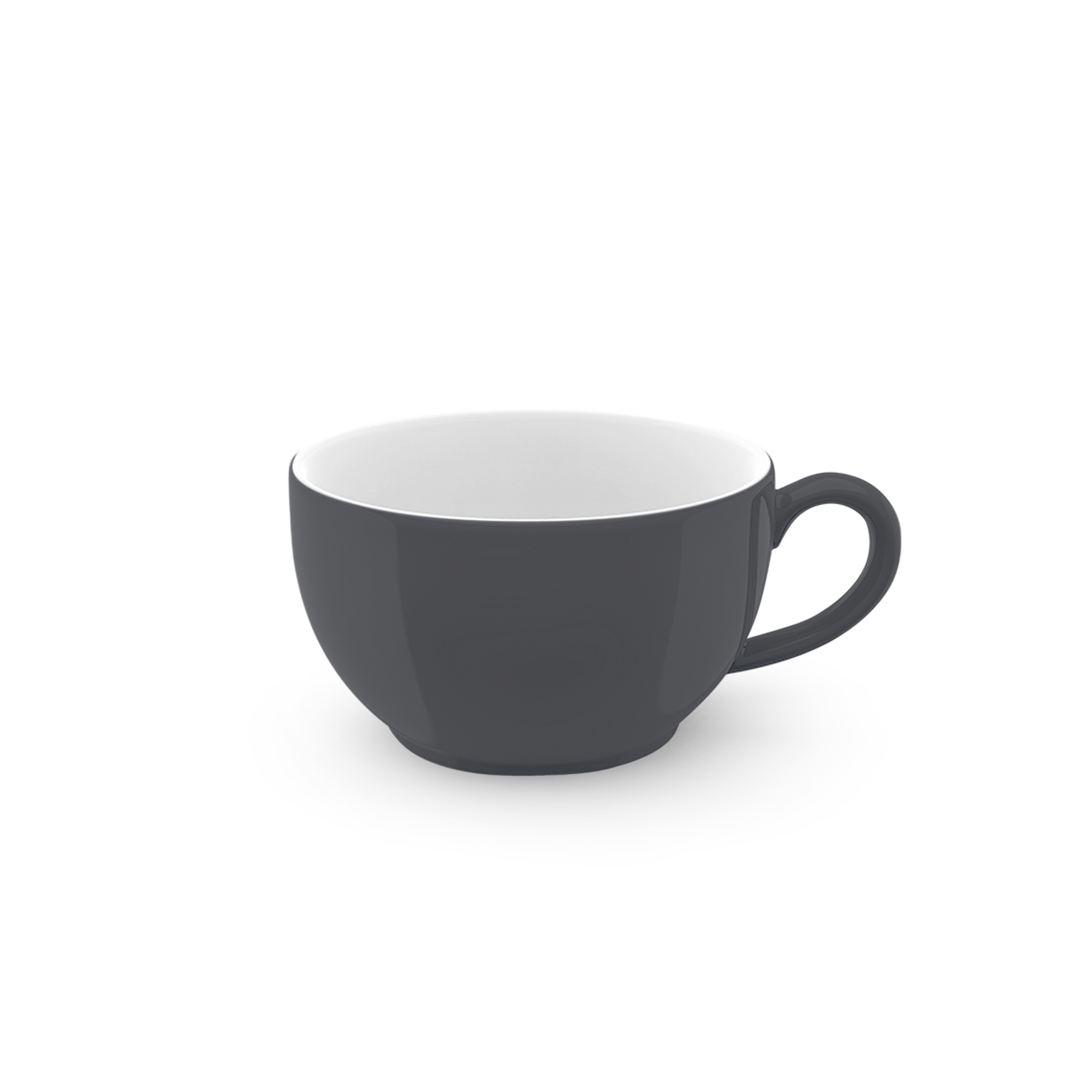 Zu sehen ist eine Cappuccino Obertasse mit einem Fassungsvermögen von 0,30 Litern in Anthrazit Solid Color. Die Tasse wirkt elegant und eignet sich perfekt für Cappuccino.