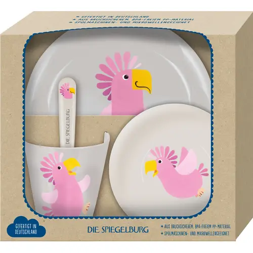 Freche Rasselbande - Geschirr Geschenkset Kakadu