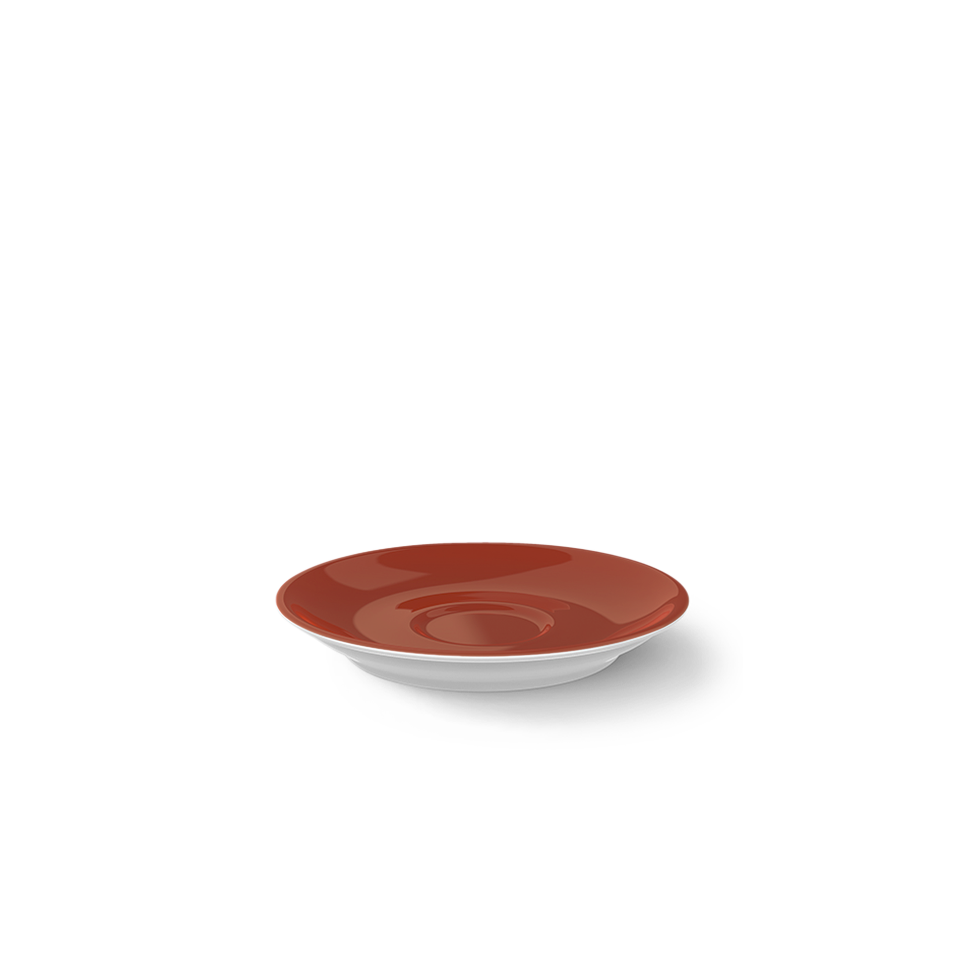 Dies ist eine Espresso Untertasse Classico mit einem Durchmesser von 12 cm. Sie hat die Farbe Paprika Solid C.