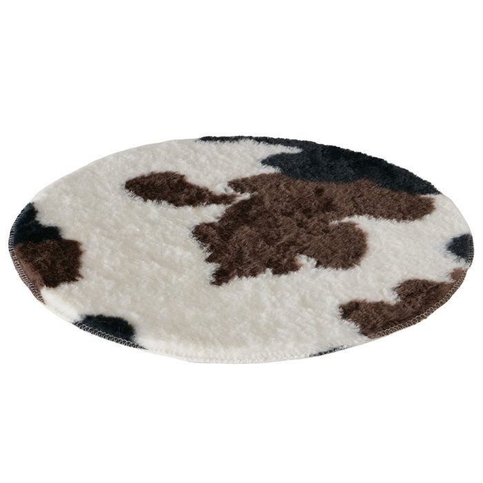 Hier ist die Sitzauflage Montana im Kuh-Design zu sehen. Die Auflage sorgt für bequemen Sitzkomfort.