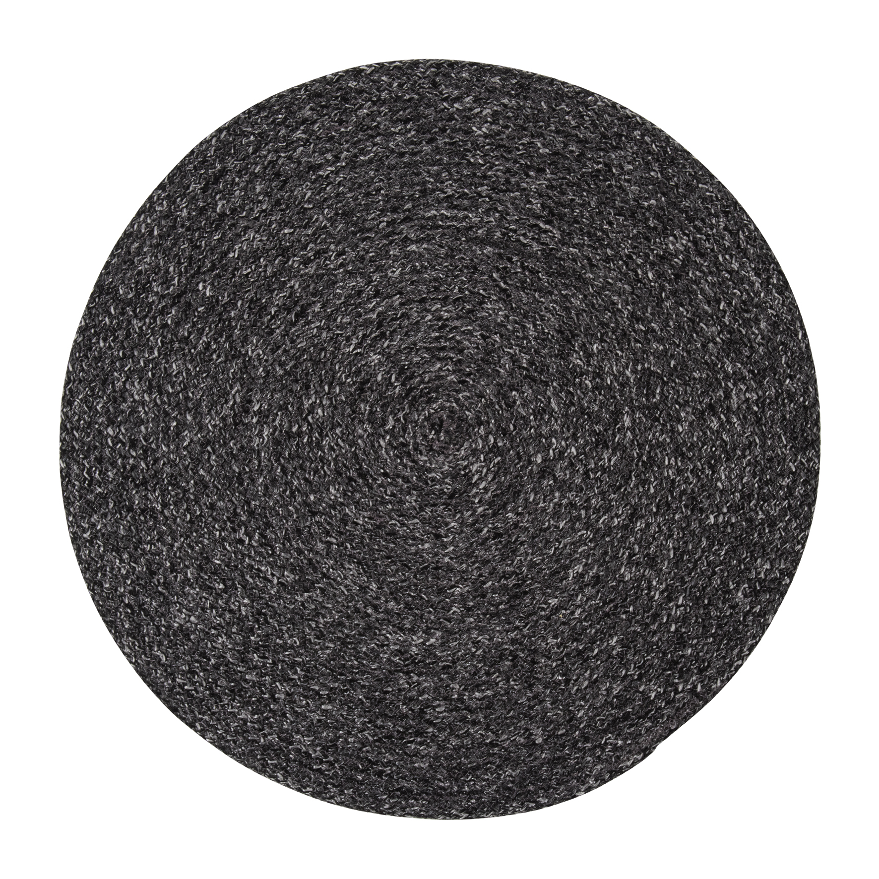 Zu sehen ist das Tischset Poi in Grau mit einem Durchmesser von 40 cm. Das Produkt eignet sich ideal als schlichte Tischunterlage.